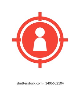 Target vector icon in modern design style for web site and mobile app - Vector