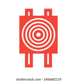 Target vector icon in modern design style for web site and mobile app - Vector