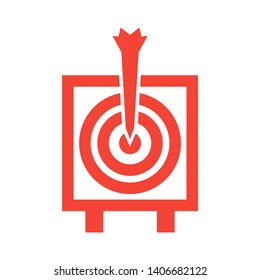 Target vector icon in modern design style for web site and mobile app - Vector