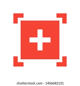 Target vector icon in modern design style for web site and mobile app - Vector