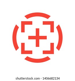 Target vector icon in modern design style for web site and mobile app - Vector