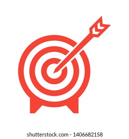 Target vector icon in modern design style for web site and mobile app - Vector