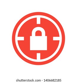 Target vector icon in modern design style for web site and mobile app - Vector
