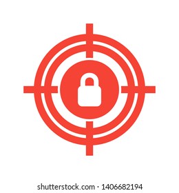 Target vector icon in modern design style for web site and mobile app - Vector