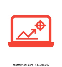 Target vector icon in modern design style for web site and mobile app - Vector