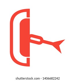 Target vector icon in modern design style for web site and mobile app - Vector