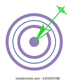 Target vector icon in modern design style for web site and mobile app - vector