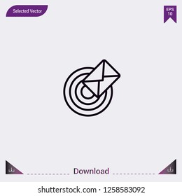Target vector icon. Modern, simple, isolated, flat best quality icon for web site designs or mobile apps. Vector illustration eps10.