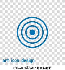 icono de vector de destino en un fondo abstracto