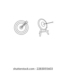 Target vector icon. Outline vector icon isolated on white background target. eps.10