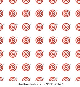 target vector icon seamless pattern, tiling ornament on white.