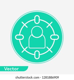 Target vector icon sign symbol