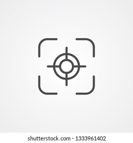 Target vector icon sign symbol