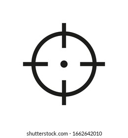 Target vector icon, sniper symbol. Modern, simple flat vector illustration for web site or mobile app
