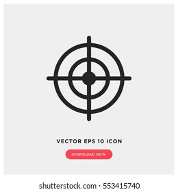 Target vector icon, sniper symbol. Modern, simple flat vector illustration for web site or mobile app