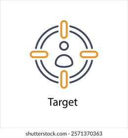 Target Vector icon stock illustration
