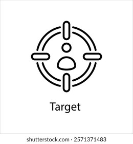Target Vector icon stock illustration