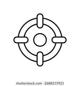 Icono de Vector de destino icono de Vector Ilustración de stock