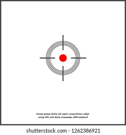 Target vector icon. Vector symbol of the target on white isolated background. Layers grouped for easy editing illustration. For your design.