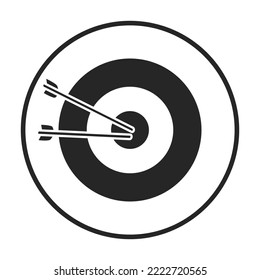 Icono vectorial de destino.Icono vector negro aislado en blanco objetivo de fondo.
