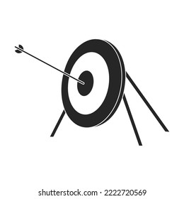 Target vector icon.Black vector icon isolated on white background target.