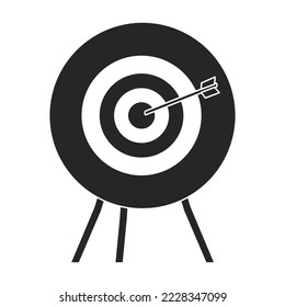 Target vector icon.Black vector icon isolated on white background target.