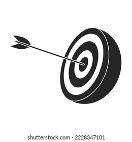 Target vector icon.Black vector icon isolated on white background target.