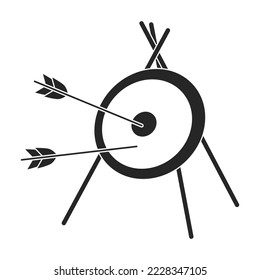 Target vector icon.Black vector icon isolated on white background target.