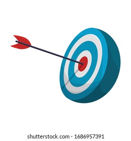 Target vector icon.Cartoon vector icon isolated on white background target.