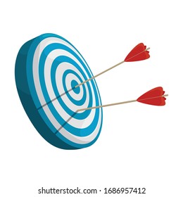 Target vector icon.Cartoon vector icon isolated on white background target.