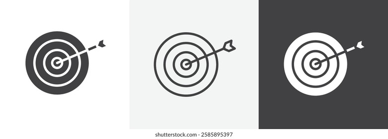 Target vector icons collection graphic designs for ui designs