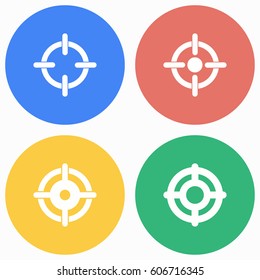 Target vector icons set. Illustration isolated for graphic and web design.