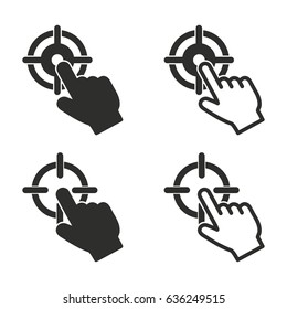 Target vector icons set. Illustration isolated for graphic and web design.
