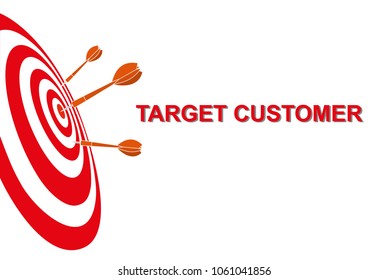 Target. Vector illustration isolated on white background.