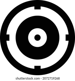 target vector illustration isolated on a transparent background. glyph vector icons for concept or web graphics.