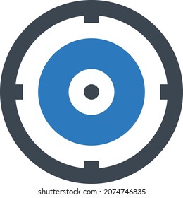 Zielvektorgrafik einzeln auf transparentem Hintergrund. glyph-Vektorsymbole für Konzept- oder Web-Grafiken.