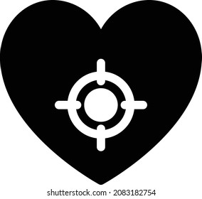 target vector illustration isolated on a transparent background . glyph vector icons for concept or web graphics.