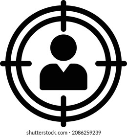 ZielVektorgrafik einzeln auf transparentem Hintergrund . glyph-Vektorsymbole für Konzept- oder Web-Grafiken.