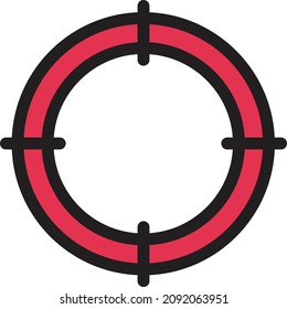 target vector illustration isolated on a transparent background. stroke vector icons for concept or web graphics.