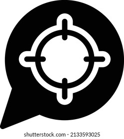 ilustración vectorial de destino aislada en un fondo transparente. iconos vectoriales de glifo para el concepto o gráficos web.
