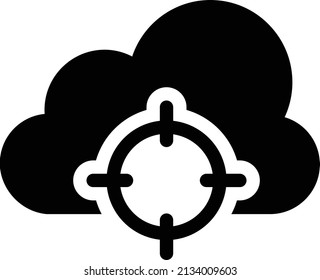 target vector illustration isolated on a transparent background. glyph vector icons for concept or web graphics.