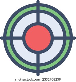ilustración vectorial de destino aislada en un fondo transparente. iconos vectoriales de color para el concepto o los gráficos web.