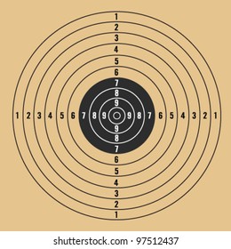 target vector illustration on light brown background