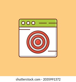 target Vector illustration on a transparent background. Premium quality symbols. Vector Line Flat color  icon for concept and graphic design.