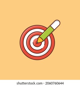 target Vector illustration on a transparent background. Premium quality symbols. Vector Line Flat color  icon for concept and graphic design.