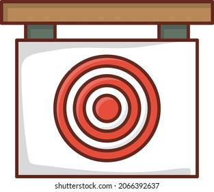 target Vector illustration on a transparent background. Premium quality symbols.Vector line flat color icon for concept and graphic design.