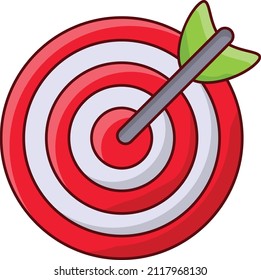 ilustración vectorial de destino en un fondo transparente. Símbolos de calidad superior. Iconos planos de línea vectorial para el diseño de conceptos y gráficos. 