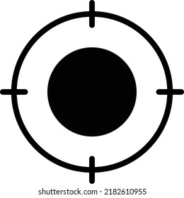 Ilustración vectorial de destino en un fondo transparente.Símbolos de calidad premium.Icono vectorial glifos para diseño de concepto y gráfico.