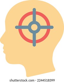 ilustración vectorial de destino en un fondo transparente. Símbolos de calidad superior. Iconos vectoriales de color de línea para el concepto y el diseño gráfico.
