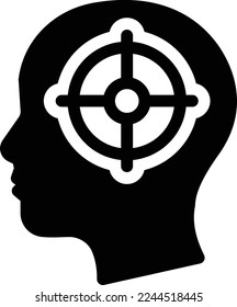 ilustración vectorial de destino en un fondo transparente. Símbolos de calidad superior. Iconos vectoriales de glifos para diseño de conceptos y gráficos. 
